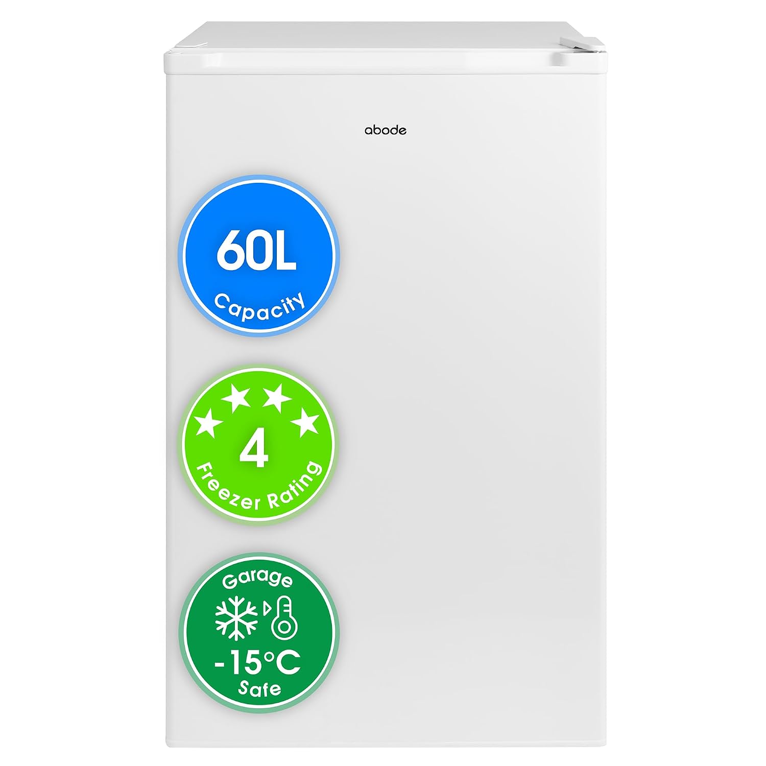 Under Counter Freezer 48cm 60L Freestanding White Reversible Door