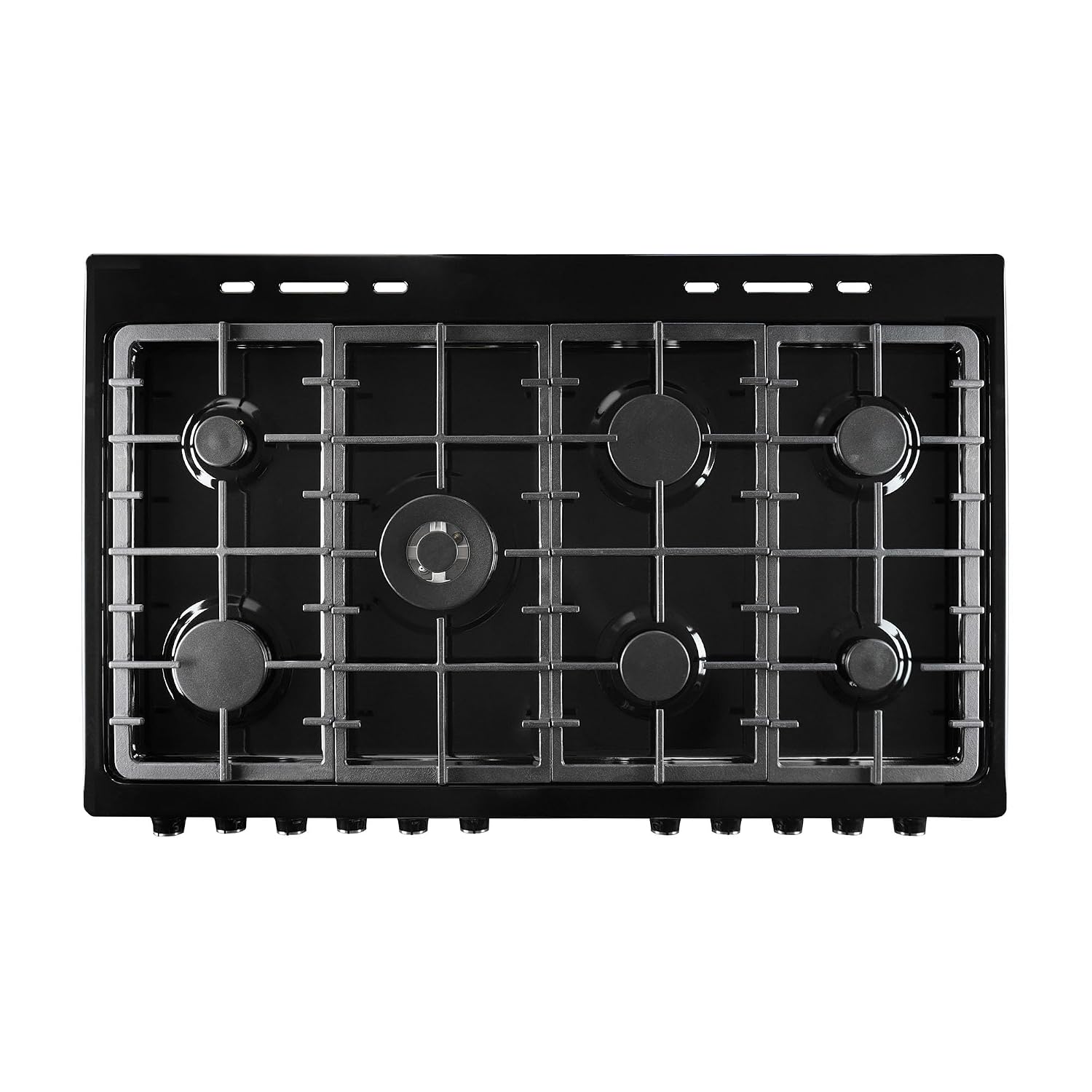 Dual Fuel Range Cooker 100cm Freestanding 7 Burners 2 Ovens Cream