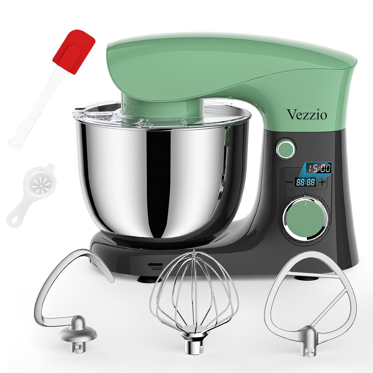 Stand Mixer 1500W 10 Speeds 5.5L Tilt-Head Greengray