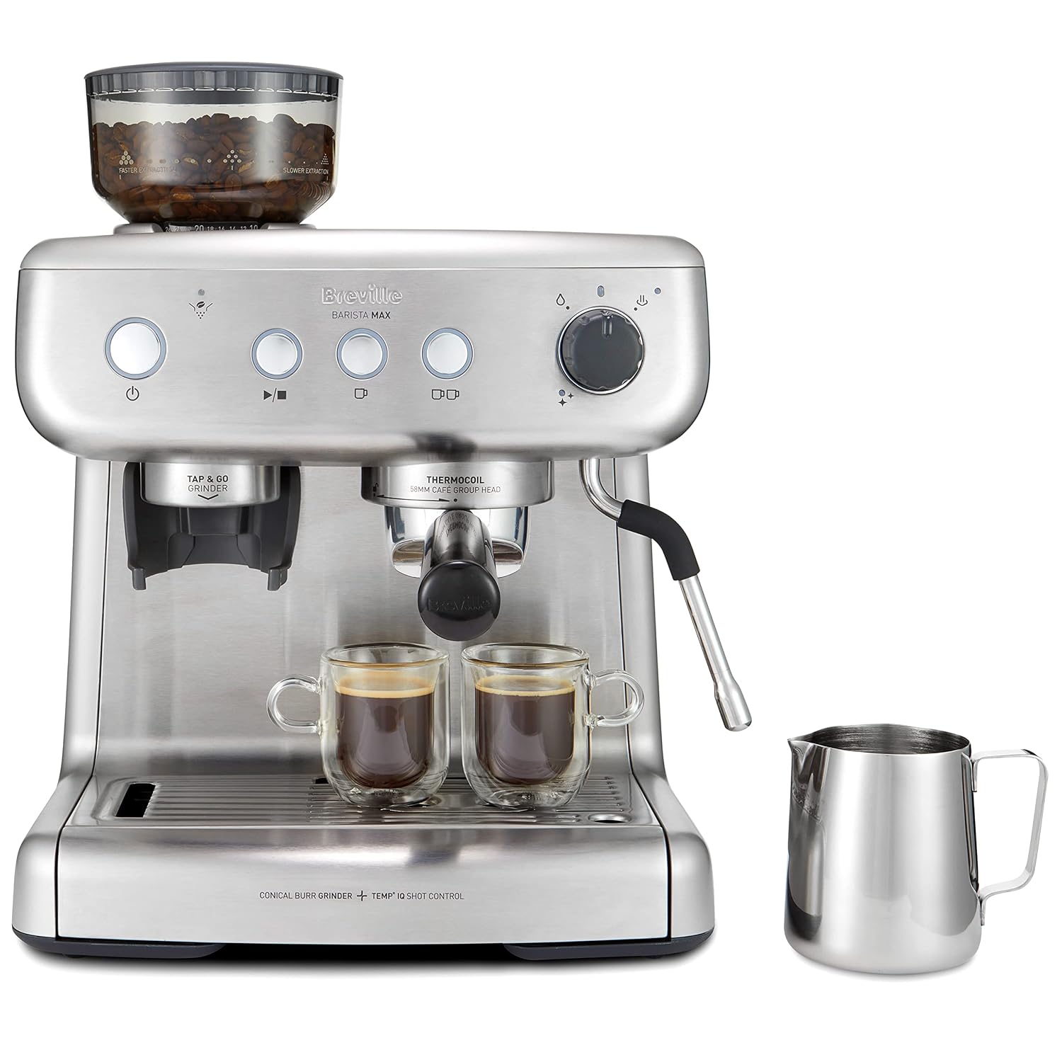 Espresso Machine 2.8L 15 Bar Integrated Grinder Stainless Steel