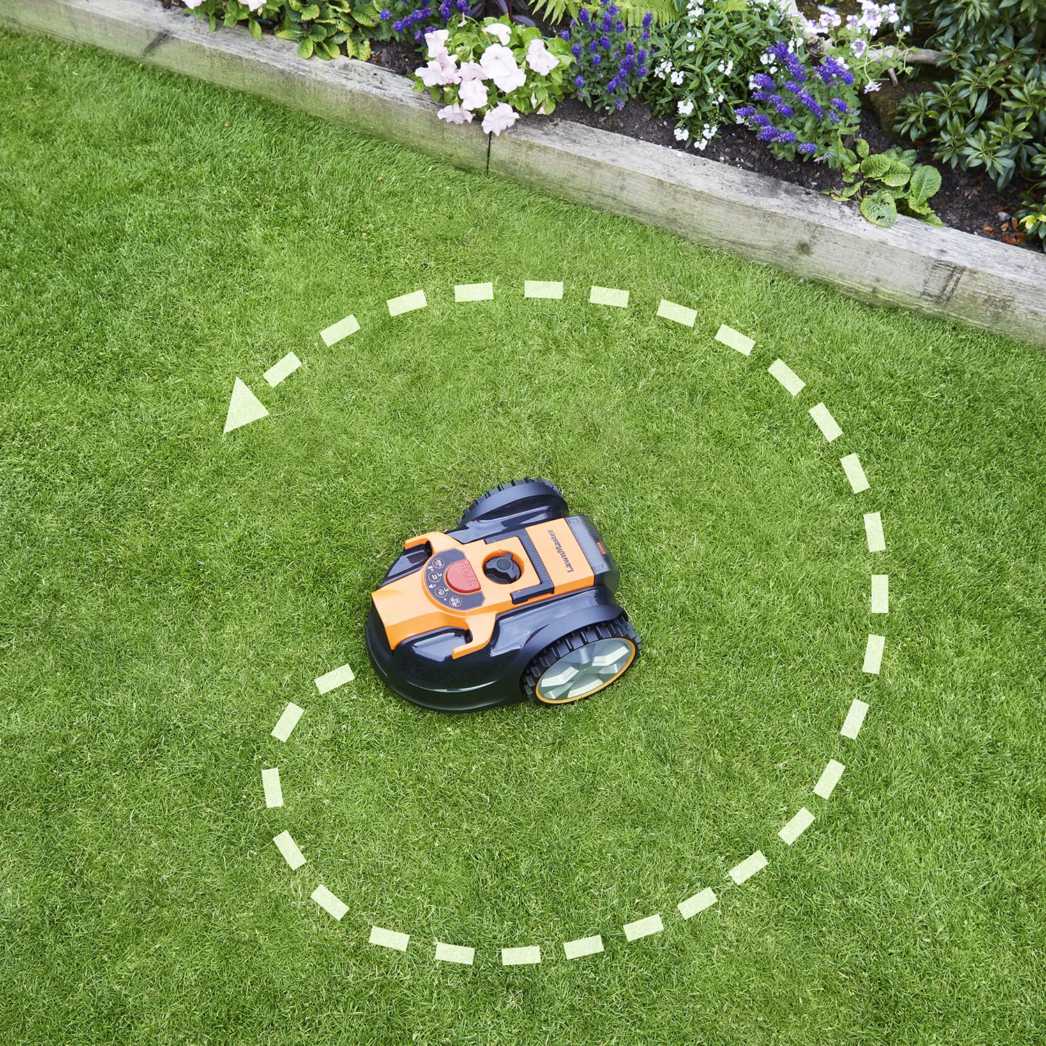 Robot Lawn Mower 16 Drop And Mow 24V 4.0Ah Battery Fast Charger Orange