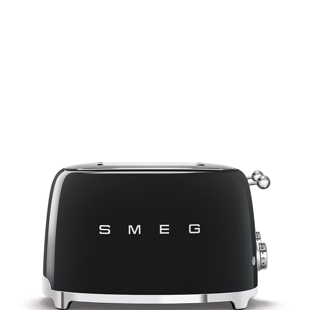 50'S Style Retro Range Breakfast Set 0.8L 1400W Mini Kettle And 4-Slice 2000W Toaster Black