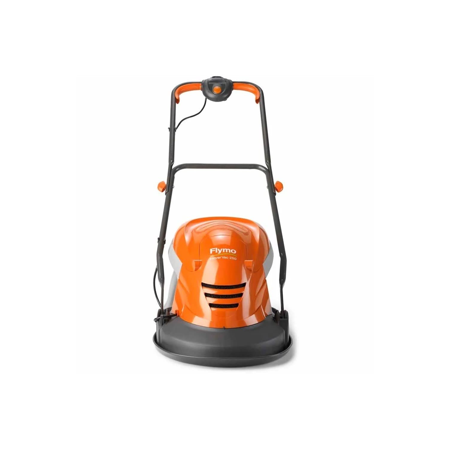 Hover Lawn Mower 25cm 1400W 15L Grass Box 4 Cutting Heights Orange Grey