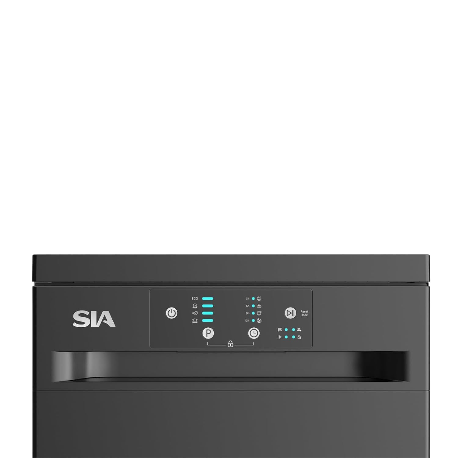 Freestanding Dishwasher 45cm 9 Place Settings 4 Programs Black