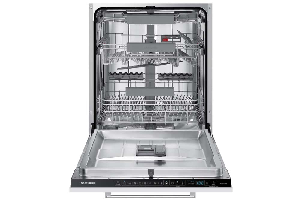 Built-In Dishwasher 14 Place Setting Auto Door Open Express Wash Black