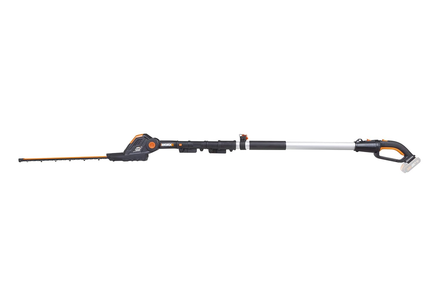 Cordless Pole Hedge Trimmer 45cm 3.2m Reach 10-Position Head Black