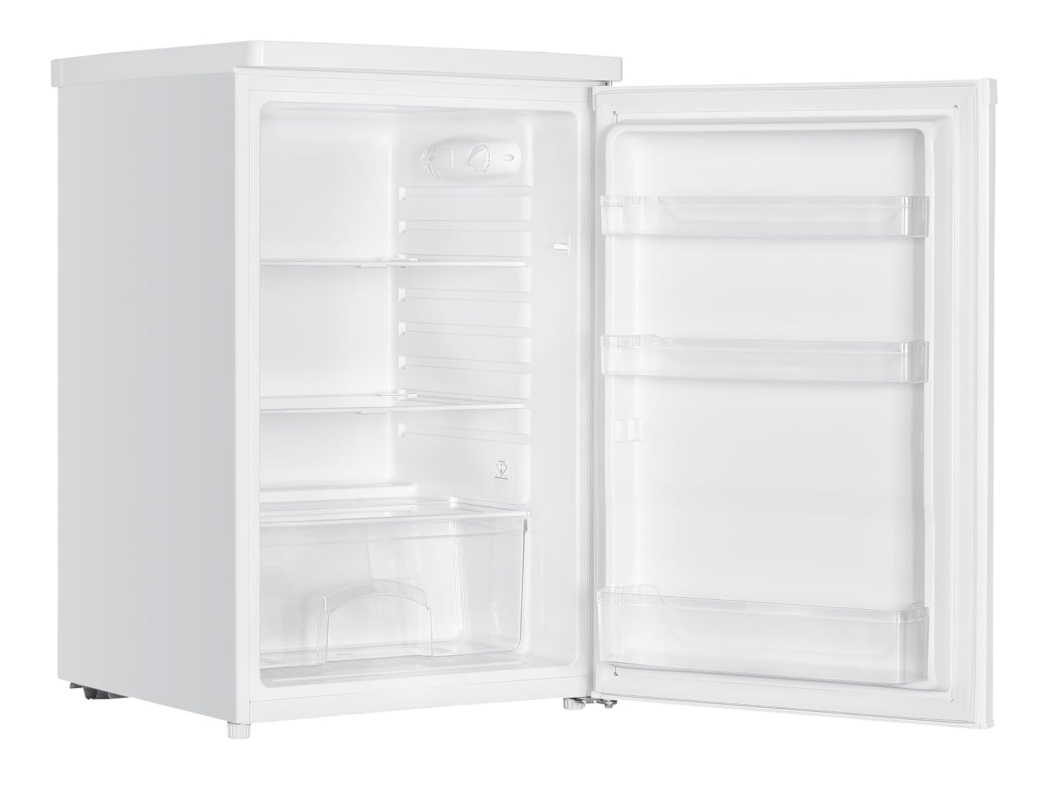 Under Counter Fridge 127L Adjustable Shelves Crisper Drawer White