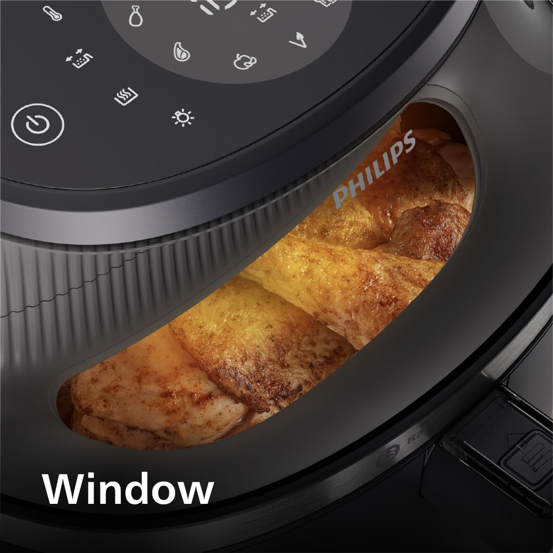 Air Fryer 7.2L 2000W 16-in-1 RapidAir Plus Cooking Window Black