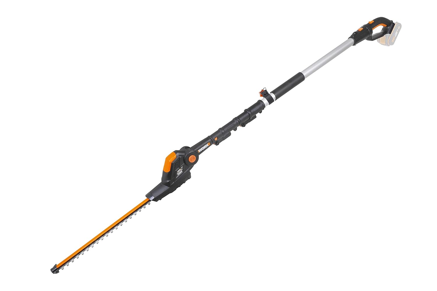 Cordless Pole Hedge Trimmer 45cm 3.2m Reach 10-Position Head Black