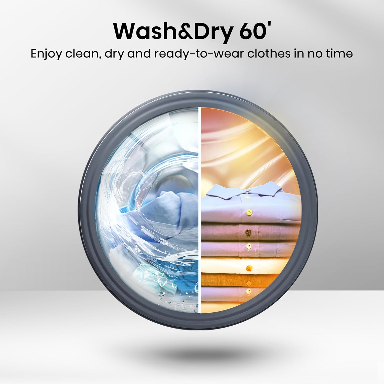 Freestanding Washer Dryer 10.5Kg Wash 6Kg Dry 1400Rpm Black