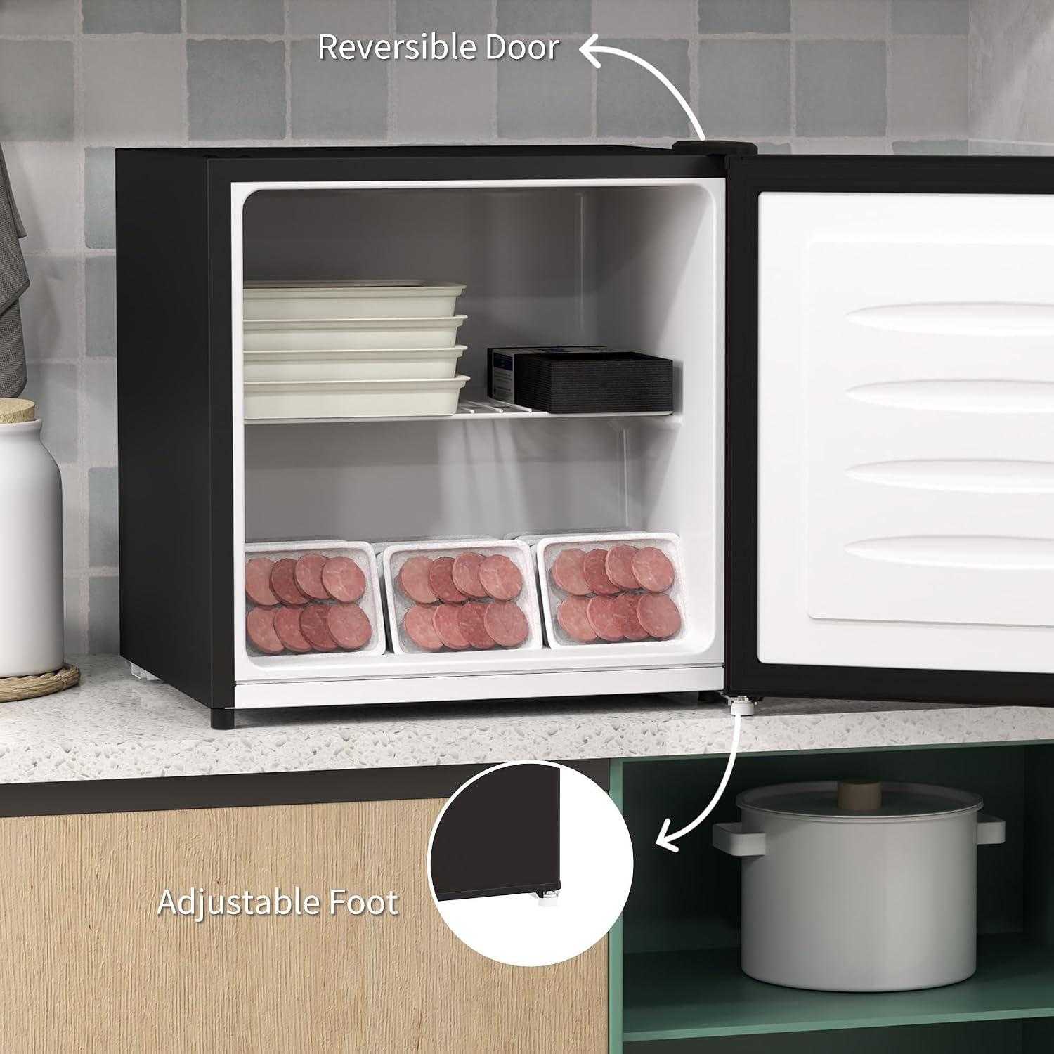 Freestanding Chest Freezer 35L Black