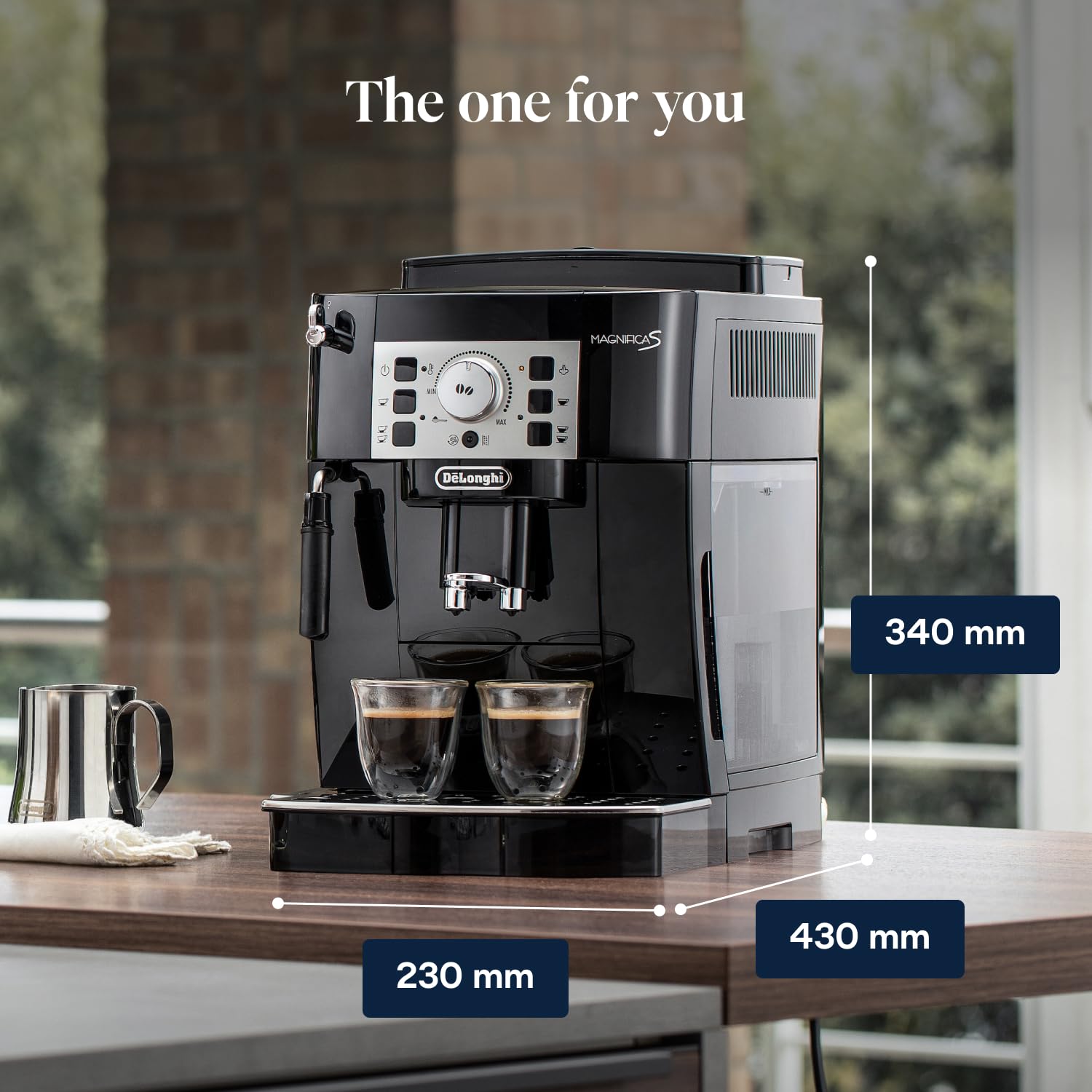 Automatic Bean to Cup Coffee Machine Espresso and Cappuccino Maker Black