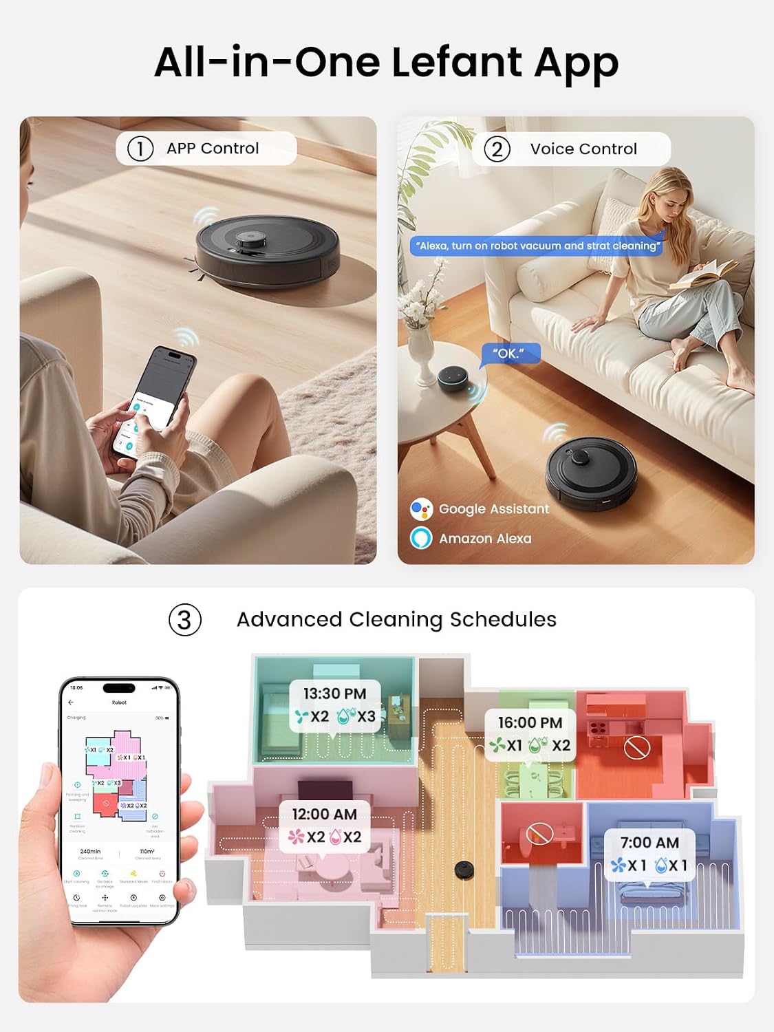 Robot Vacuum And Mop 6000Pa Self-Emptying LiDAR Navigation Black