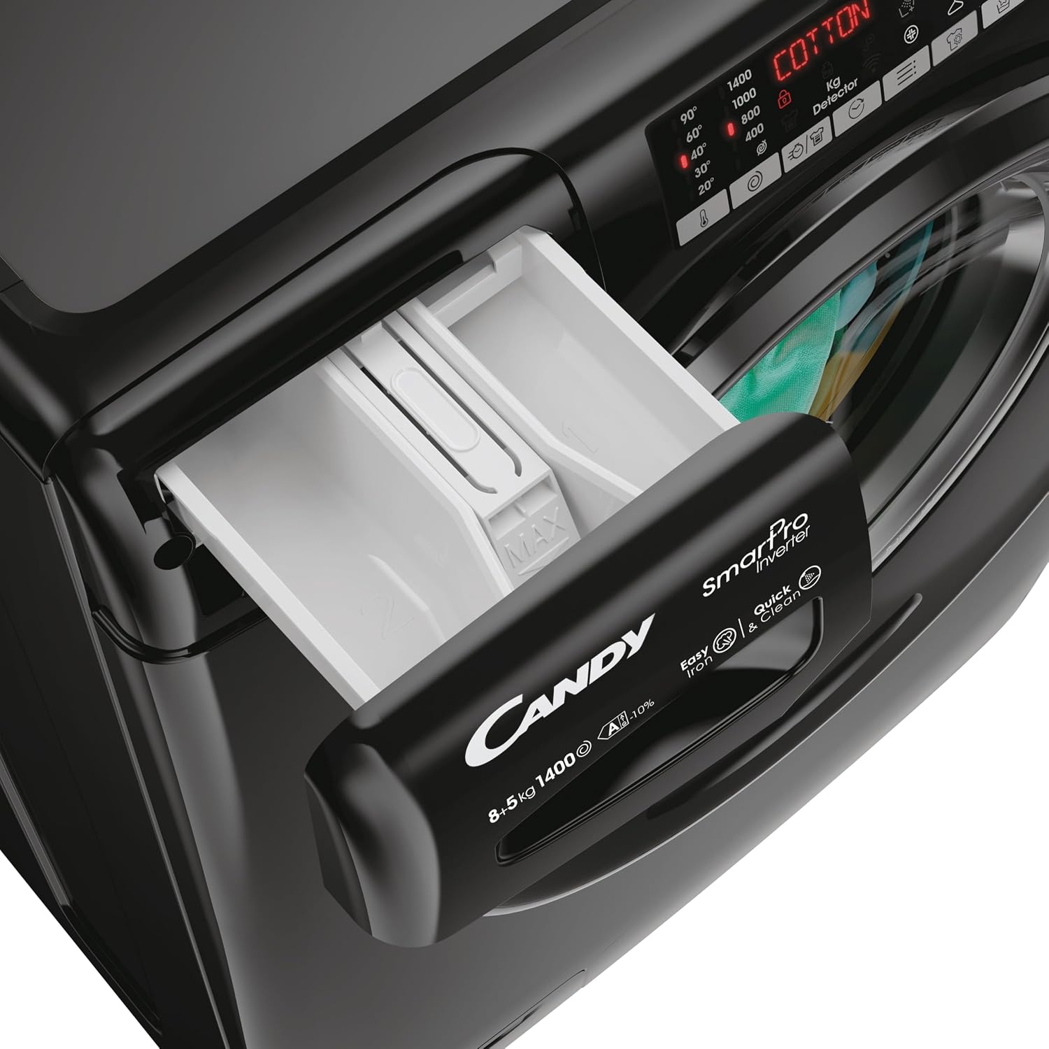 Freestanding Washer Dryer 8kg 5kg 1400RPM LED Display Black