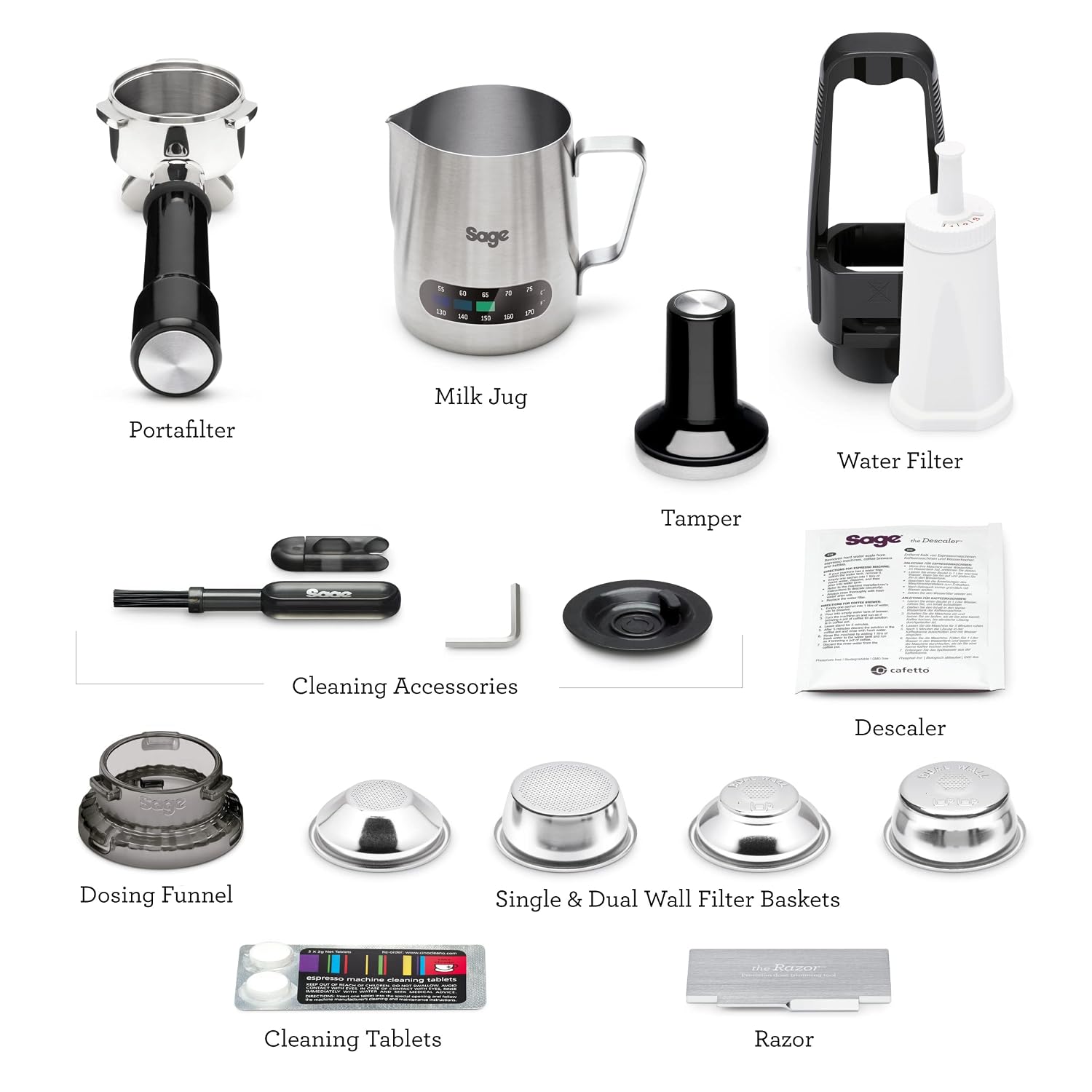 Bean To Cup Coffee Machine 16 Grind Settings 15 Bar Pump PID Temp Control Brushed Stainless Steel