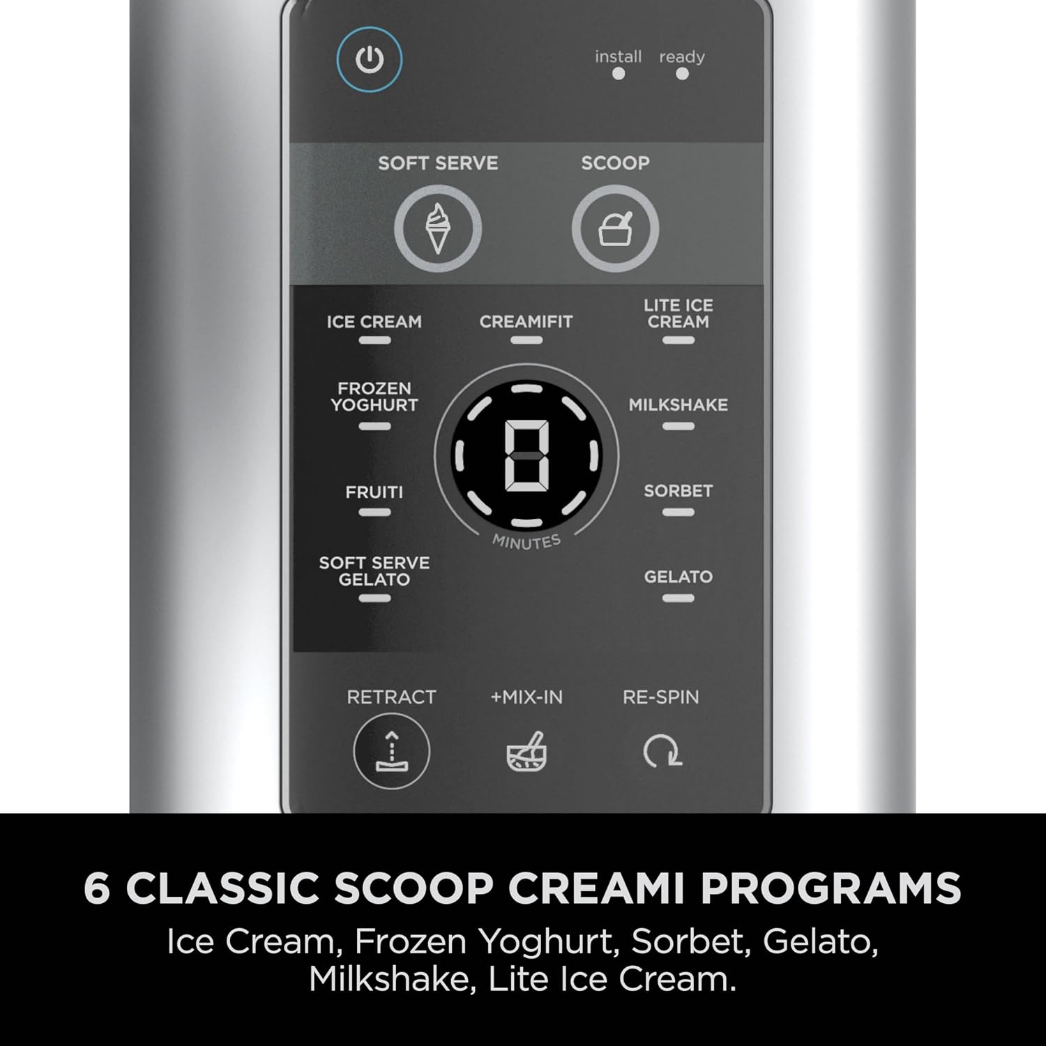 Ice Cream Maker 13 Functions 2x 480ml Tubs Soft Serve Platinum