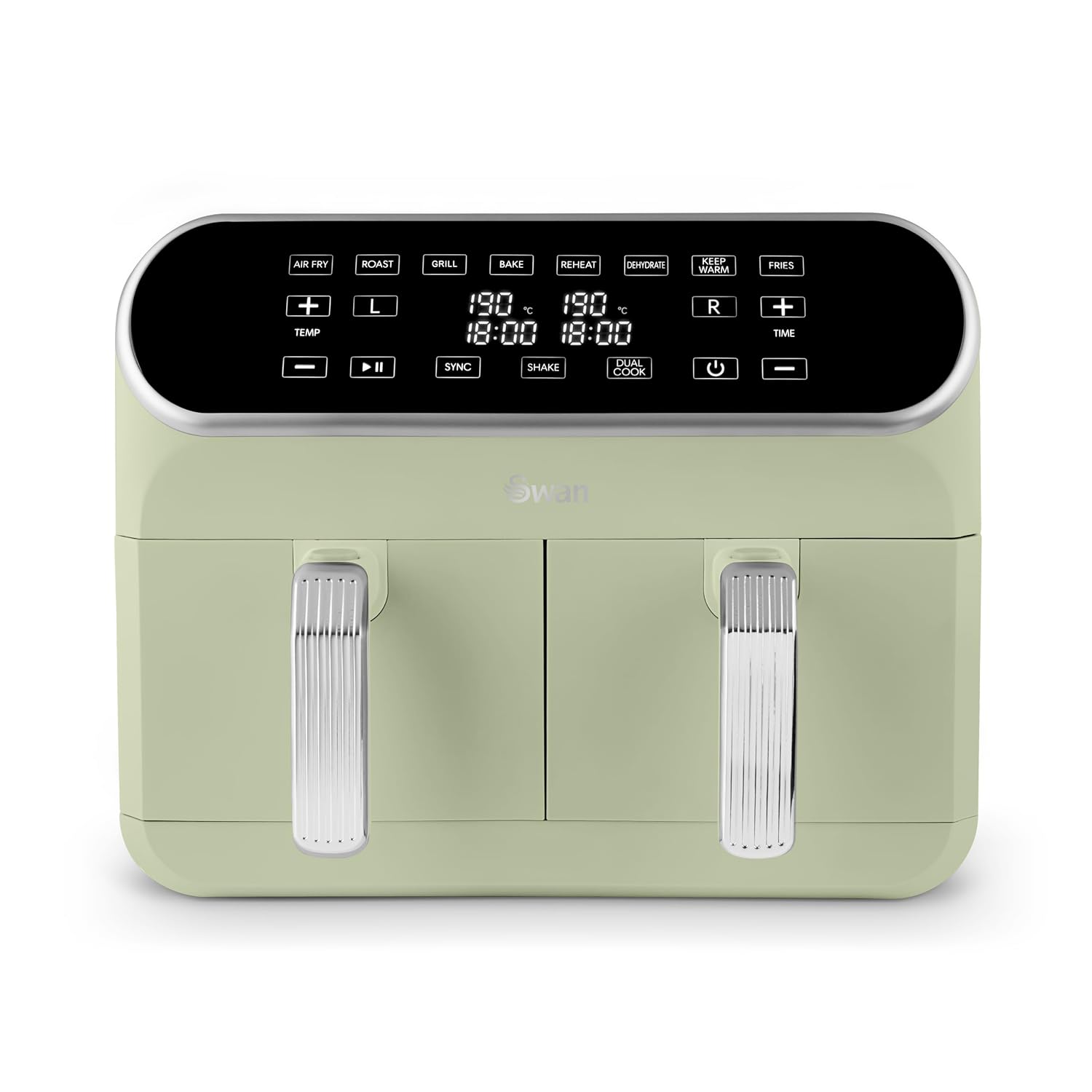 Air Fryer 8L Dual Basket 13 Presets Match Cook White