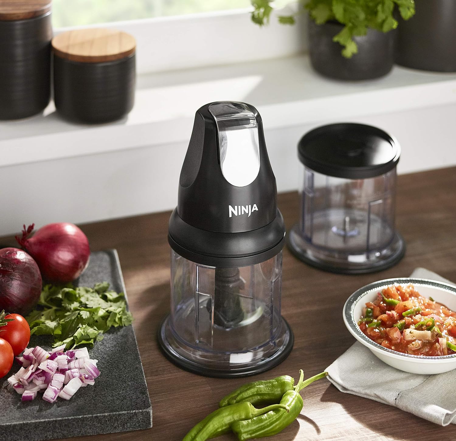 Mini Herb & Vegetable Chopper 200W Black